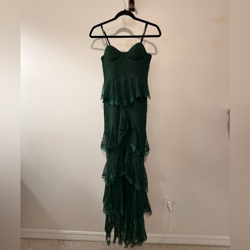 Zelda Fitz Gown in Emerald Green - Picture 4 of 6
